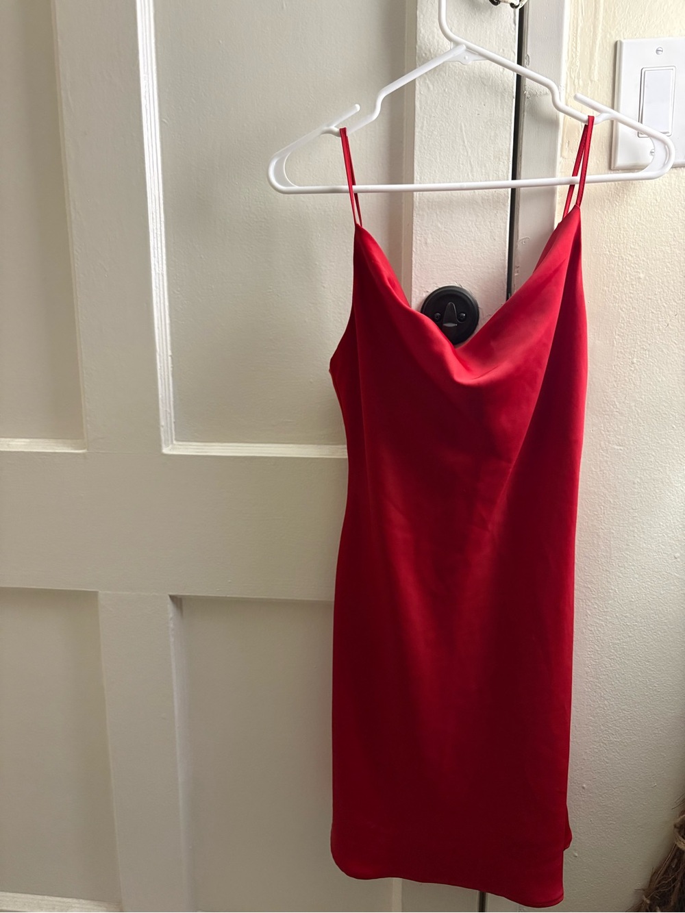 Urban Outfitters Red Slip Dress with Cowl Neck